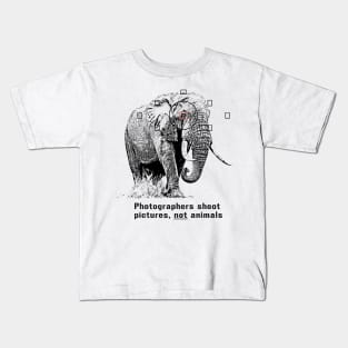 Anti-hunting Elephant Design for Photographers Kids T-Shirt